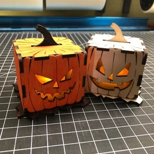 Mini Halloween Kürbis Laser Cut Bastelsets - Bild 1 von 6