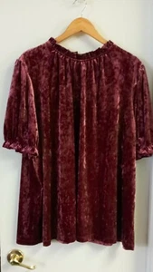 Top de terciopelo morado para mujer sin marca talla 4XL - Imagen 1 de 4