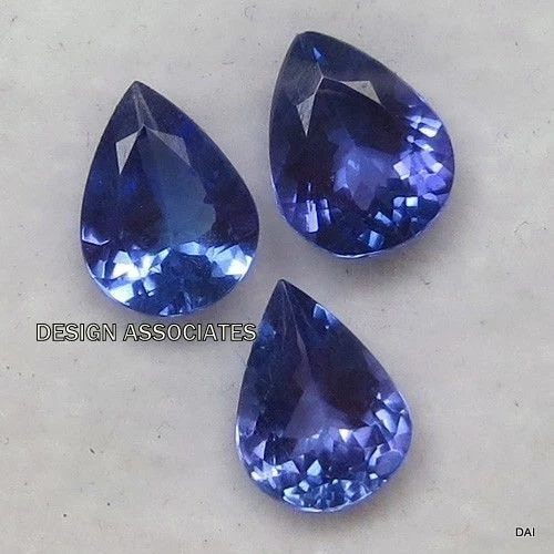 TANZANITE  PEAR  CUT   GEMSTONE 8X5 MM AAA EACH TREATED EARTH MINED - Image 1 of 1