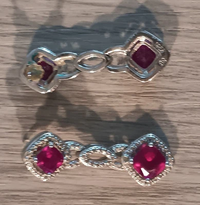 Preciosos aretes colgantes de plata 925 con circonitas cúbicas para mujer Foto 1 de 4