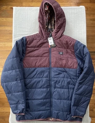 Nuevo Vans Para Hombre Medio Azul Burgandy Prospect MTE-1 Puffer Chaqueta Aislante Capucha Foto 1 de 4