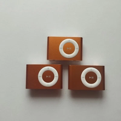 Apple IPod Shuffle Orange 1Gb Gen 2 A1204 Lot of 3 For Parts Or Repair - Image 1 of 4