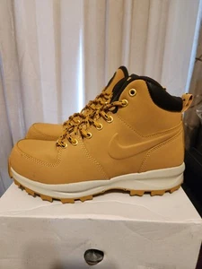 Nike Manoa Leather Boots Water Resistant Wheat Tan 454350-700 Men's Size 6.5 - Picture 1 of 14