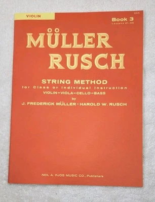 MULLER RUSCH STRING METHOD VIOLIN Book 2 Learn Music School Techniques Orchestra - Image 1 of 4