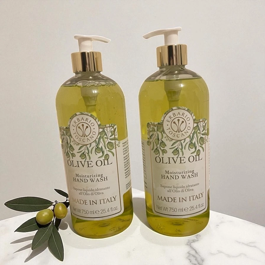 Aceite de oliva Erbario Toscano lavado a mano paquete de 2 25,4 oz cada uno | Hecho en Italia, lujo Foto 1 de 1