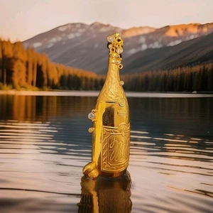 Champagne 1961 BottleSigned Pin JJ Jonette Vintage  Celebration Goldtone (480) - Picture 1 of 7