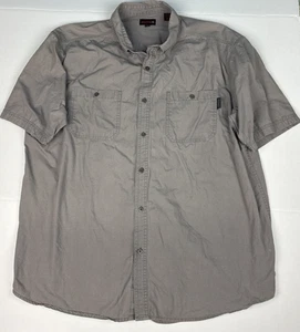 Wolverine Men’s XXL Button Up Shirt Gray Short Sleeve Flaws Workwear Outdoor - Picture 1 of 9