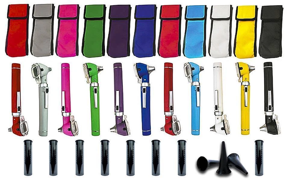 Mini Otoskop Set Ohrenleuchte Tiermedizin Ohrenarzt mit Kaltlicht 11 Farben - Bild 1 von 1