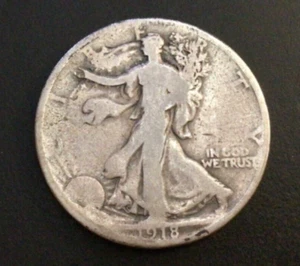 1918 Walking Liberty Silber Half Dollar, G Erhaltung. G111 - Bild 1 von 2