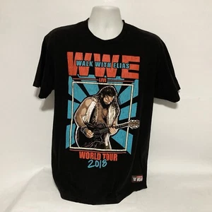 WWE T-Shirt Herren Large schwarz blau rot Walk mit Elias Wrestling Wear World Tour - Bild 1 von 6