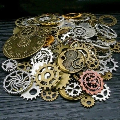 100g/bag Clock Watch Steampunk Gear Wheel DIY Ornaments Mechanical Cogs Retro - Image 1 of 4