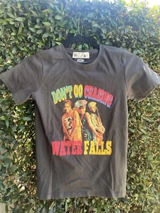 TLC NWT "Don't Go Chasing Waterfalls" Youth Graphic Black T-Shirt Unisex Size 8 - Picture 1 of 7