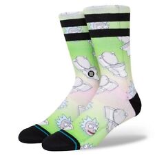 Stance Adult Multicolor Crew Polyester Rick And Morty The Seat Casual Socks Sz M