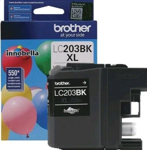 Brother Genuine LC203BK Black Ink Cartridge, High Yield Exp. 09/2023 & Later - Picture 1 of 3