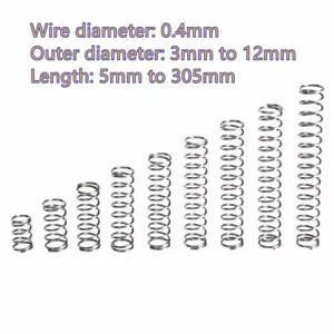 Alambre de resorte de compresión diámetro 0,4 mm A2 acero inoxidable resorte pequeño - Imagen 1 de 21