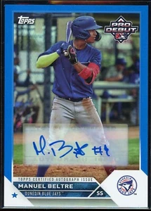2023 Topps Pro Debut Blue Foil Auto /150 Manuel Beltre #PD-183 Autograph - Picture 1 of 2
