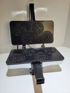 CucinaPro Piccolo Pizzelle  Italian Waffle Iron Maker  3 1/4" Mini Cookies EUC - Picture 1 of 7