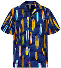 KY`S Original Hawaiihemd Hawaiian Shirt Surfbretter allover blau, made in Hawaii