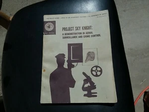 Documento Vintage 1968 PROGETTO SKY KNIGHT Aviazione Los Angeles Sceriffo US DOJ - Foto 1 di 7