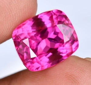 15.95 Ct Natural Mogok Rose Red Ruby Cushion Stunning CERTIFIED Loose Gemstone - Picture 1 of 7