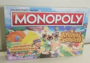 Lot of 4-Hasbro Gaming Monopoly Animal Crossing:New Horizons Edition Board Game 