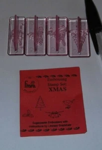 EMBOSSING STAMP (XMAS) - SET of 4 - FMM INCLUDES INSTRUCTION LEAFLET - Picture 1 of 11