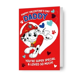 Tarjeta de San Valentín para papá | Linda Patrulla Canina Marshall | Feliz Día de San Valentín - Imagen 1 de 6