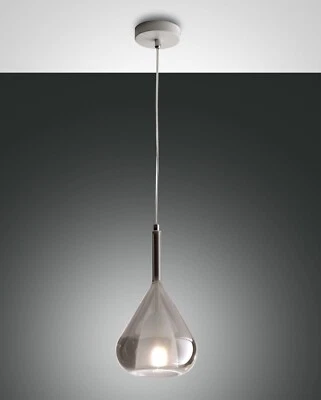 FABAS LUCE Pendelleuchte Hängelampe Lila E27 3481-40-126 Rauchglas transp. grau - Bild 1 von 4
