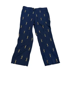 Loudmouth Players Championship Golfer Print Pants Blue and Gold Size 32x26 Loud - Picture 1 of 8