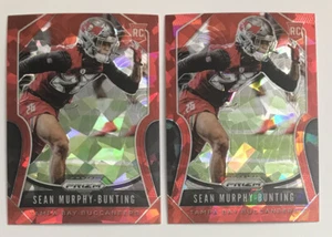 Panini Prizm 2019 fútbol americano Sean Murphy-Bunting Buccaneers rojo hielo lote de 2 radiocontrol #392! - Imagen 1 de 2
