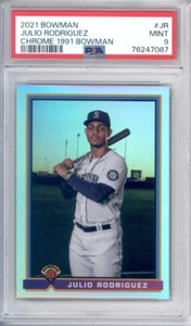 2021 Bowman Julio Rodriguez Chrome 1991 Bowman #JR  PSA MINT 9 - Picture 1 of 2