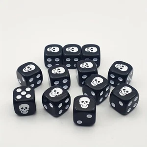 6 Pcs Resin Spooky Skull Dice Set - New US SELLER - Picture 1 of 6