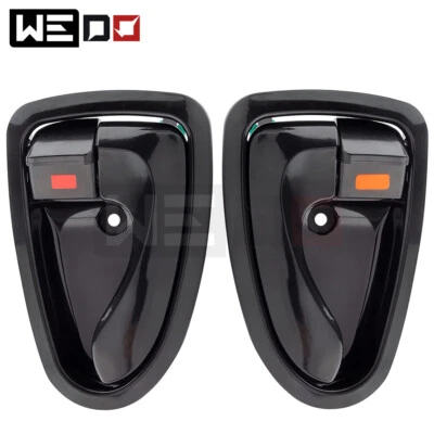 Juego de 2 manijas de puerta interiores delanteras o traseras negras para Hyundai Accent 2000-2006 Foto 1 de 4