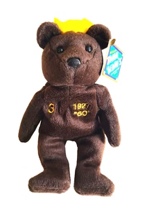 NWT Babe Ruth Bamm Beanos 1998 9” Teddy Bear Beanie Baby Vintage - Picture 1 of 7