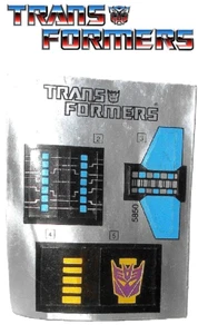 G1 Transformers 1986 SWINDLE STICKER Sheet vintage unused stickers Generation 1 - Picture 1 of 3