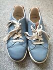 Clarks_blue leather lace shoes girl size 13.5 G uk