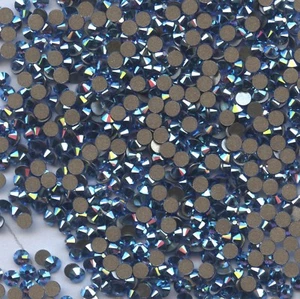 2028 SS9 SAX *** 30 SWAROVSKI STRASS FLACHER BODEN 2,55mm SAPPHIRE AB F - Bild 1 von 4