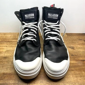 Palladium Pallakix Mid SK Black White Leather Shoes Size Men’s US 10 76422-001-M - Picture 1 of 10