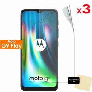 3 Pack of CLEAR LCD Screen Protector Cover Guards for Motorola Moto G9 Play - Picture 1 of 3