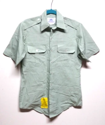 Camisa DSCP Garrison Collection Para Hombre Talla 15 Nueva Sin Etiquetas Manga Corta Verde Claro Uniforme Foto 1 de 4