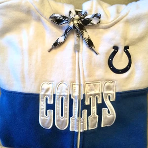 Indianapolis Colts Hoodie Damen Medium NFL Team Bekleidung durchgehender Reißverschluss blau weiß - Bild 1 von 6
