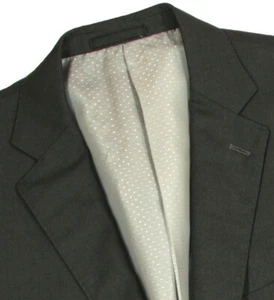 Men's 42 R Bespoke Gray 100% Wool Surgeon Working Cuffs Sport Coat Blazer - Picture 1 of 14