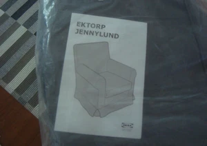 IKEA Ektorp JENNYLUND Chair Cover Jennylund Armchair Slipcover NORDVALLA Gray - Picture 1 of 10