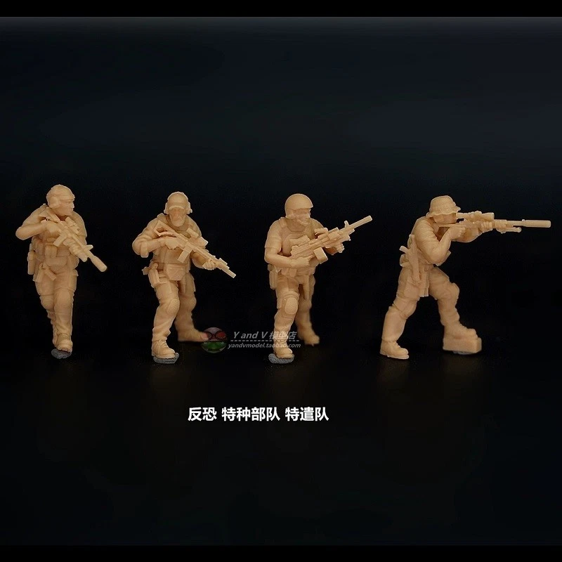 3D printed 1/72 Modern US "Joint Counterterrorism Task Force A" 4 man model - Image 1 of 2
