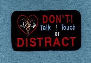 DON'T Talk/Touch or DISTRACT 2" x 4" - service dog vest patch - Picture 1 of 1
