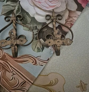 Lote de decoración vintage de cortina colgante de pared con corazón de latón para tirar hacia atrás   - Imagen 1 de 9