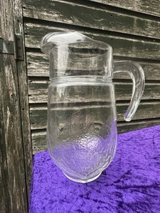 Vintage Arcoroc Aspen Clear Glass Jug / Pitcher Leaf Design - 1.5 Litre - Picture 1 of 5