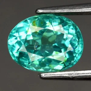 💎 Apatite verde naturale ovale 1,13 ct 7x5,3 mm - non riscaldata, pietra preziosa Brasile - Foto 1 di 4