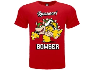 BOWSER T-Shirt MARIO BROS Kart Nintendo Offizielles Original Kinder T-Shirt - Picture 1 of 4