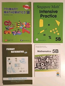 Primary Mathematics 5B Bundle 4 Books Singapore Math Homeschool Student Teacher  - Picture 1 of 1